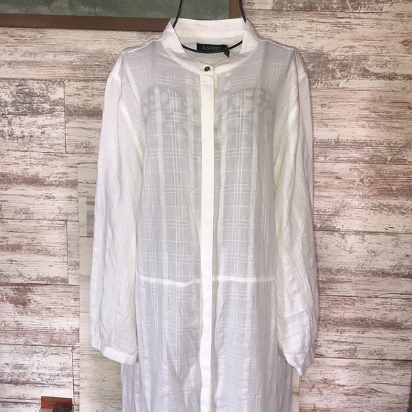 Lauren Ralph Lauren long white dress cottage dress summer dress size 14 beach​​ - Picture 2 of 11